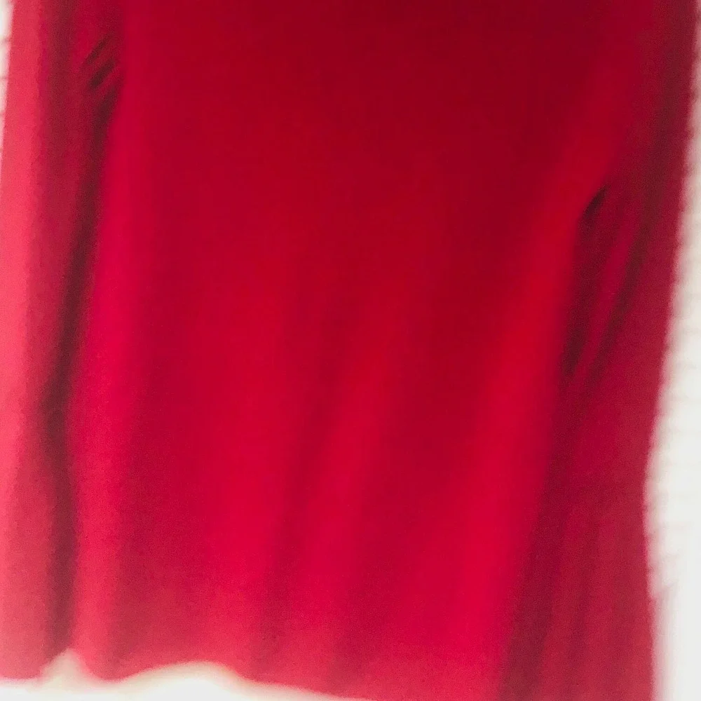 Neiman Marcus Red Cashmere Pullover Sweater Old Money Lux Bell Sleeves Women's S